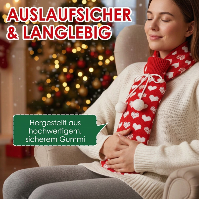 WärmeBand™ Lange Wärmflasche mit weichem Bezug