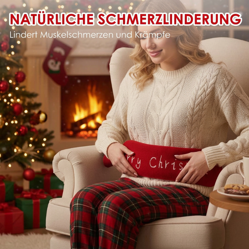 WärmeBand™ Lange Wärmflasche mit weichem Bezug