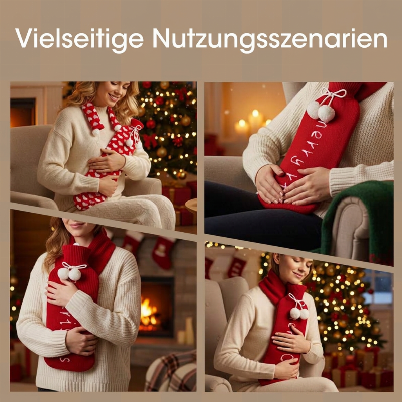 WärmeBand™ Lange Wärmflasche mit weichem Bezug