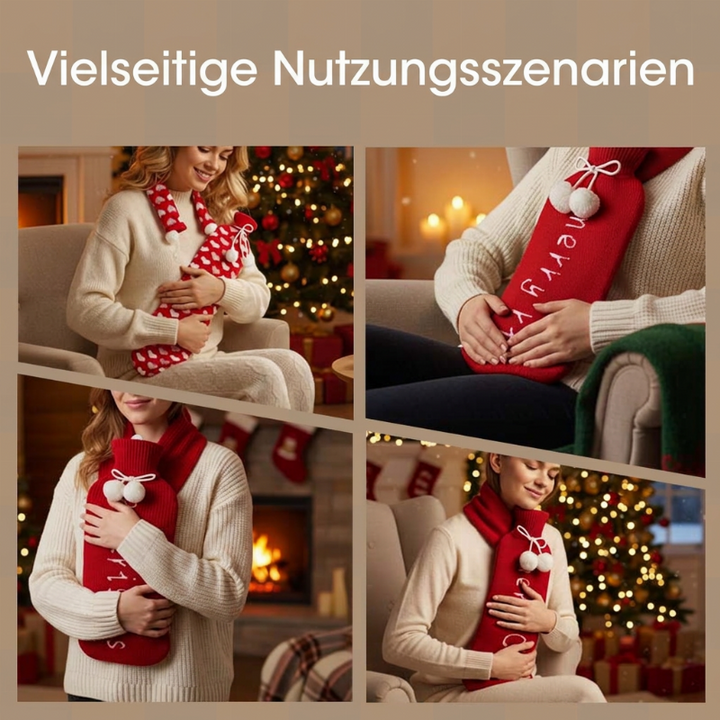 WärmeBand™ Lange Wärmflasche mit weichem Bezug