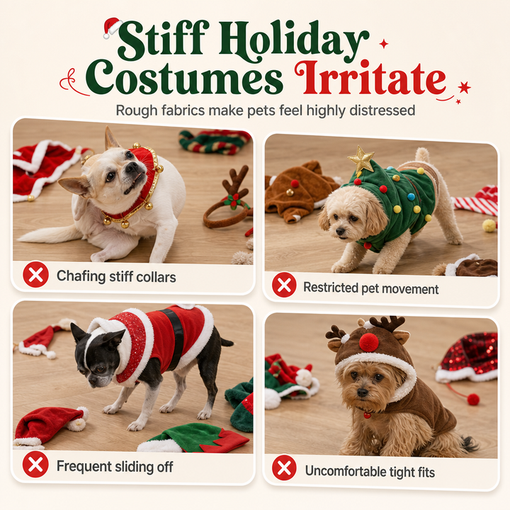 PfotenWeihnacht™ Kuscheliges Weihnachtsbaum-Kostüm für Hunde & Katzen