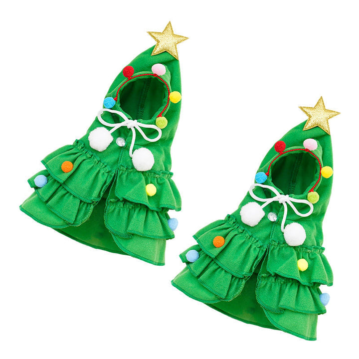 PfotenWeihnacht™ Kuscheliges Weihnachtsbaum-Kostüm für Hunde & Katzen