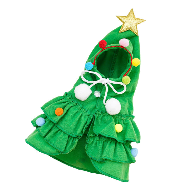 PfotenWeihnacht™ Kuscheliges Weihnachtsbaum-Kostüm für Hunde & Katzen