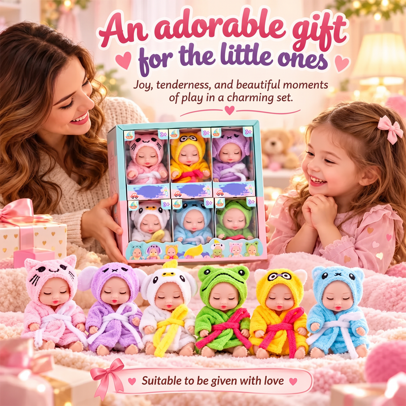 TraumPüppchen™ 6-teiliges Mini-Schlafpuppen-Set