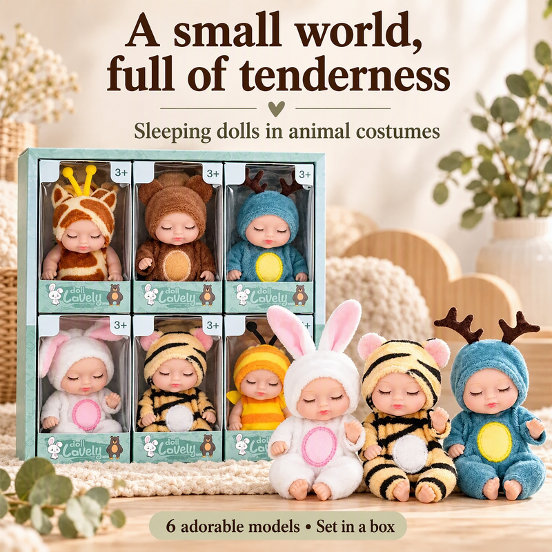 TraumPüppchen™ 6-teiliges Mini-Schlafpuppen-Set