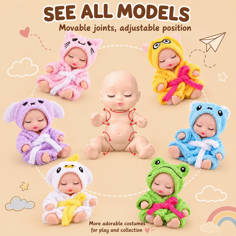 TraumPüppchen™ 6-teiliges Mini-Schlafpuppen-Set