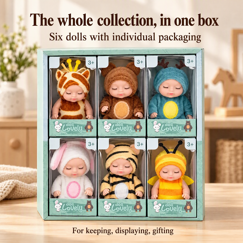 TraumPüppchen™ 6-teiliges Mini-Schlafpuppen-Set