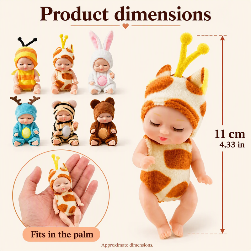 TraumPüppchen™ 6-teiliges Mini-Schlafpuppen-Set