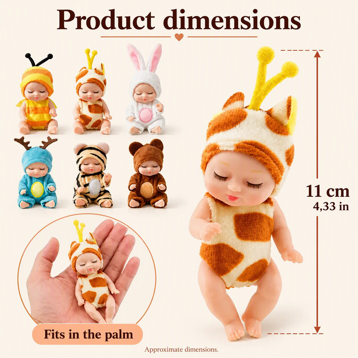 TraumPüppchen™ 6-teiliges Mini-Schlafpuppen-Set