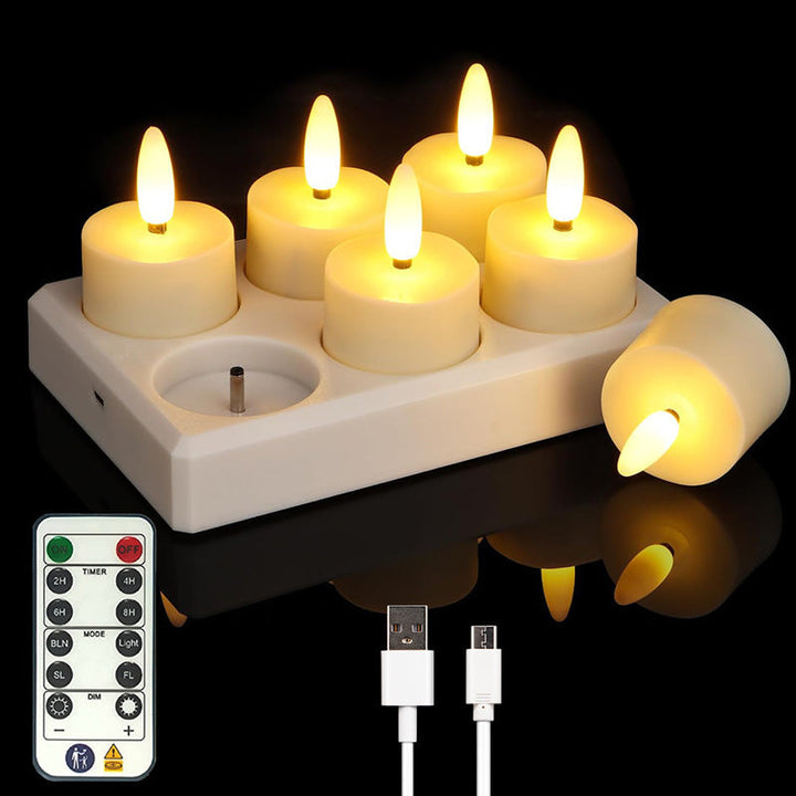 KerzenZauber™ Wiederaufladbare LED-Teelichter mit Fernbedienung