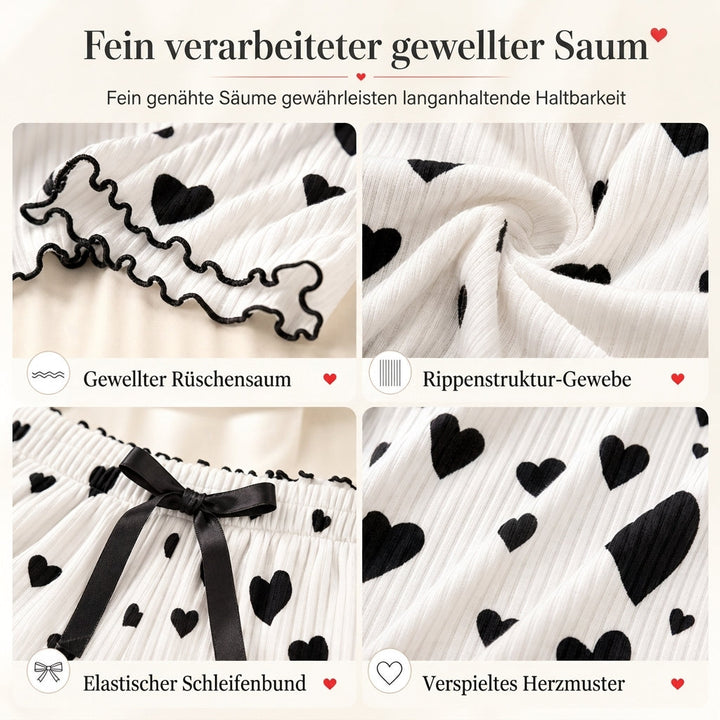 LiebesSchlaf™ Atmungsaktives Rippstrick-Schlafset