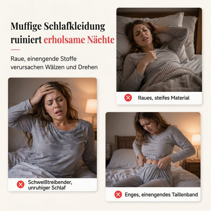 LiebesSchlaf™ Atmungsaktives Rippstrick-Schlafset