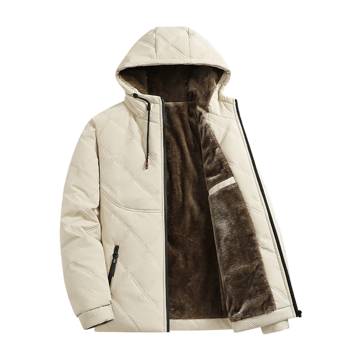 WinterWohl™ Warme Herrenjacke mit Kapuze und Plüschfutter