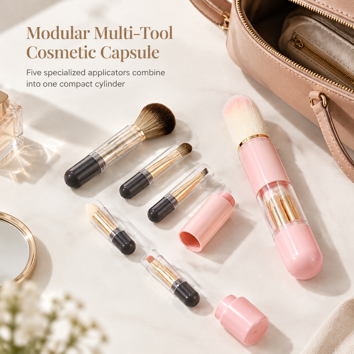 CosmeKapsel™ 5-in-1 Reiseluft Pinsel-Set