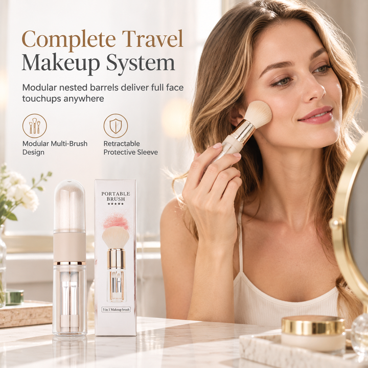 CosmeKapsel™ 5-in-1 Reiseluft Pinsel-Set
