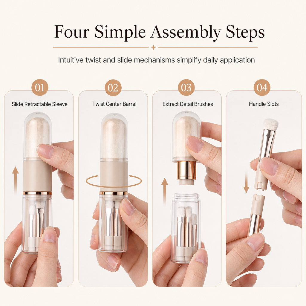 CosmeKapsel™ 5-in-1 Reiseluft Pinsel-Set