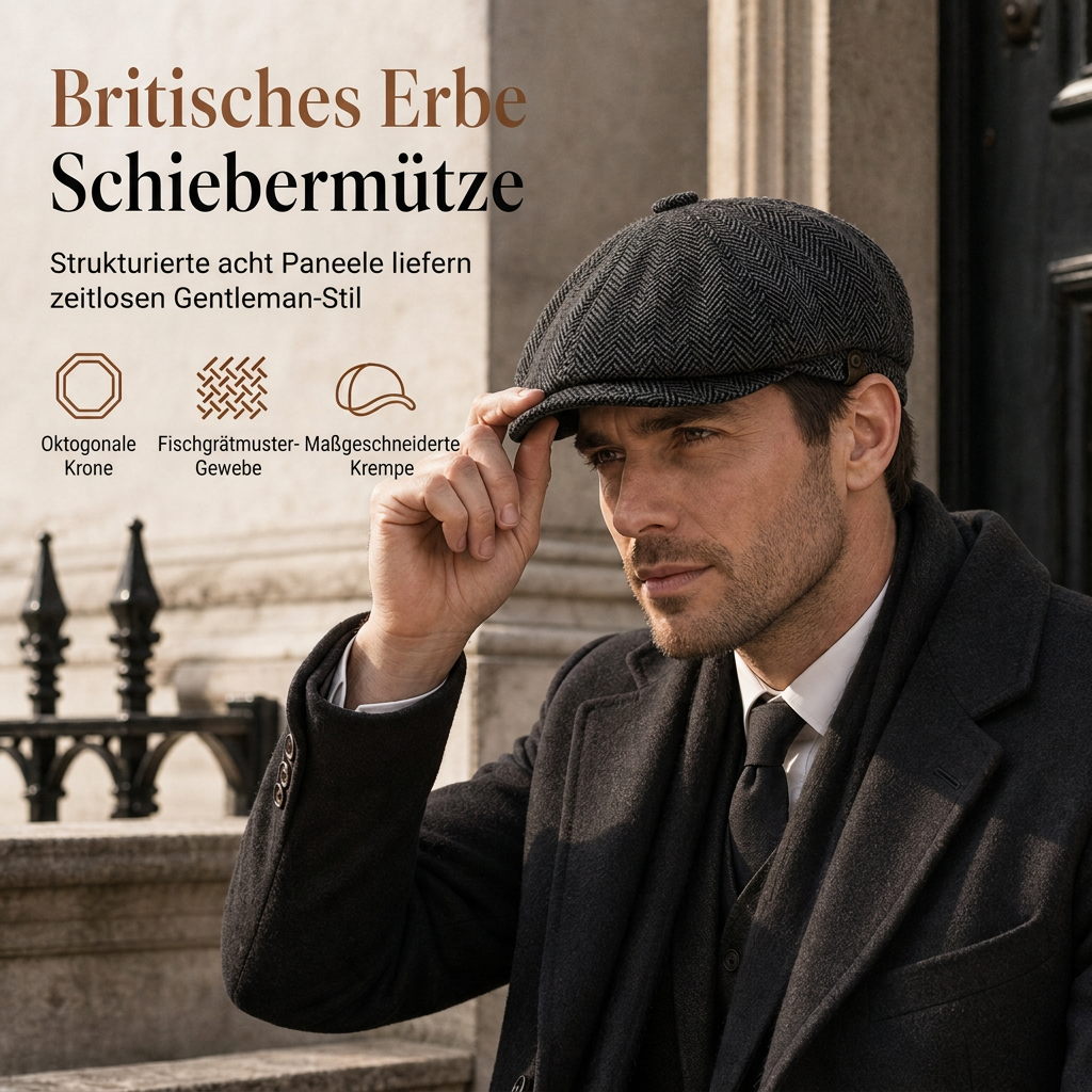 TweedCap™ Britische Schiebermütze