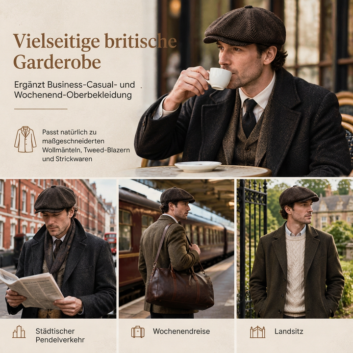 TweedCap™ Britische Schiebermütze