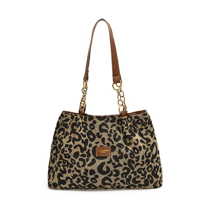 LeoEleganz™ Geräumige Schultertasche mit Leopardenmuster