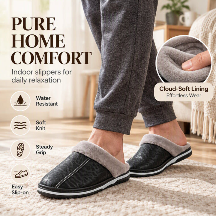 SolaStep™ Wasserdichte Herren Winter-Hausschuhe