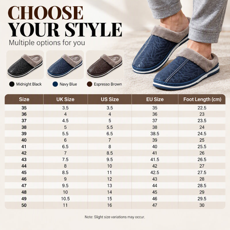SolaStep™ Wasserdichte Herren Winter-Hausschuhe