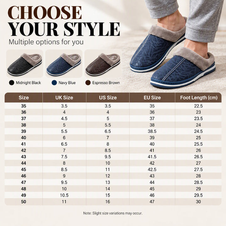 SolaStep™ Wasserdichte Herren Winter-Hausschuhe