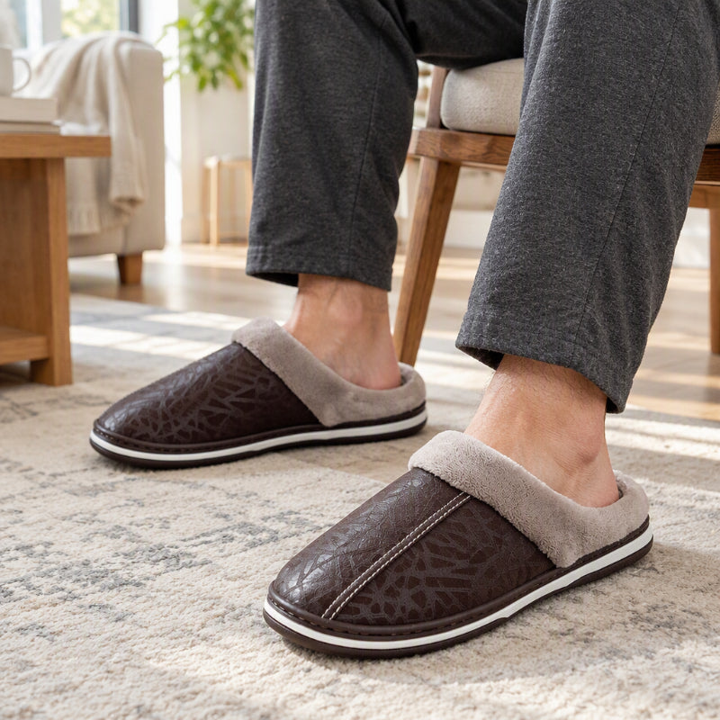 SolaStep™ Wasserdichte Herren Winter-Hausschuhe