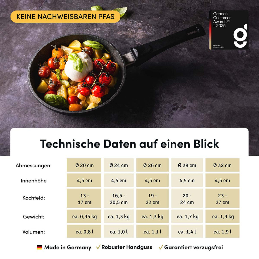 STONIQ PFAS-freie Bratpfanne für gleichmäßige perfekte Bratergebnisse