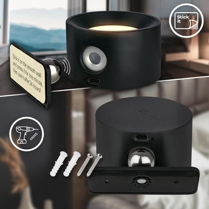 LED Lampe | Lampe mit Bewegungsmelder | Kabellose Lampe | Strahl360