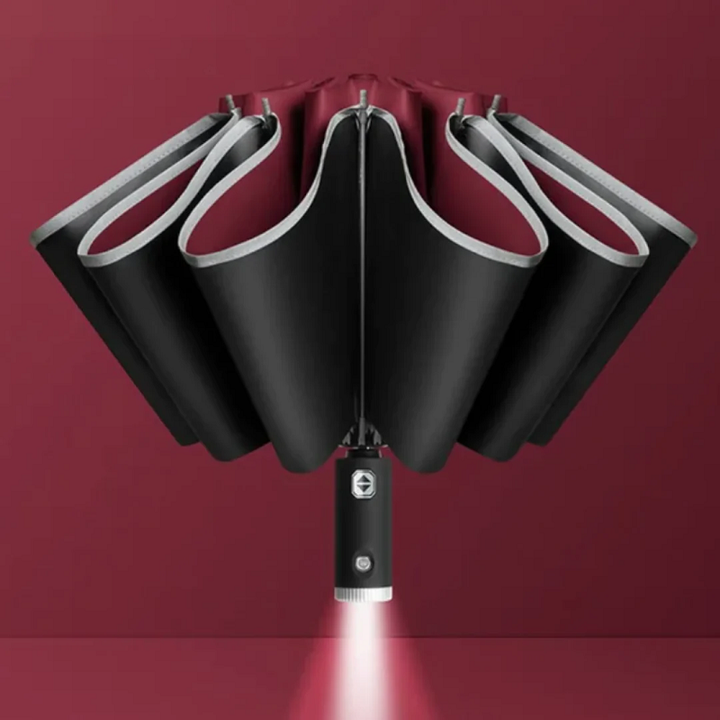 Sturmfester Regenschirm Automatik mit Licht | LumBrella