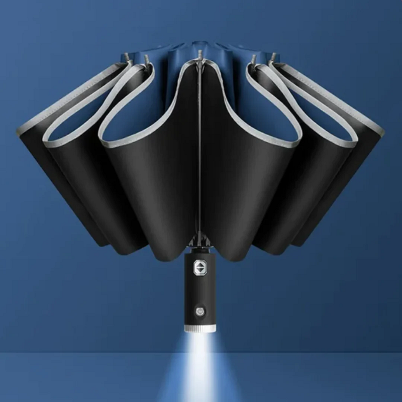 Sturmfester Regenschirm Automatik mit Licht | LumBrella
