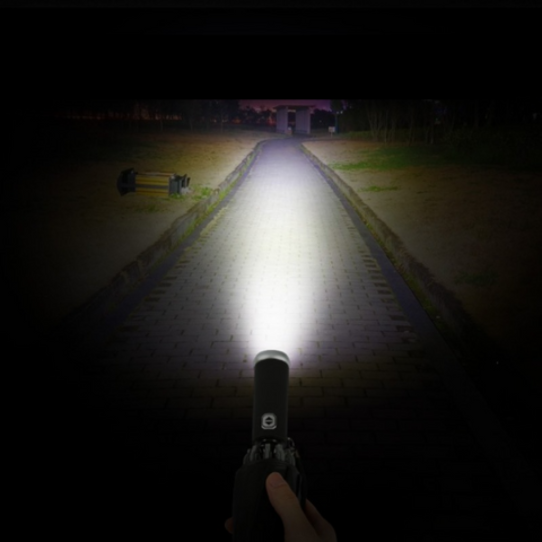 Sturmfester Regenschirm Automatik mit Licht | LumBrella