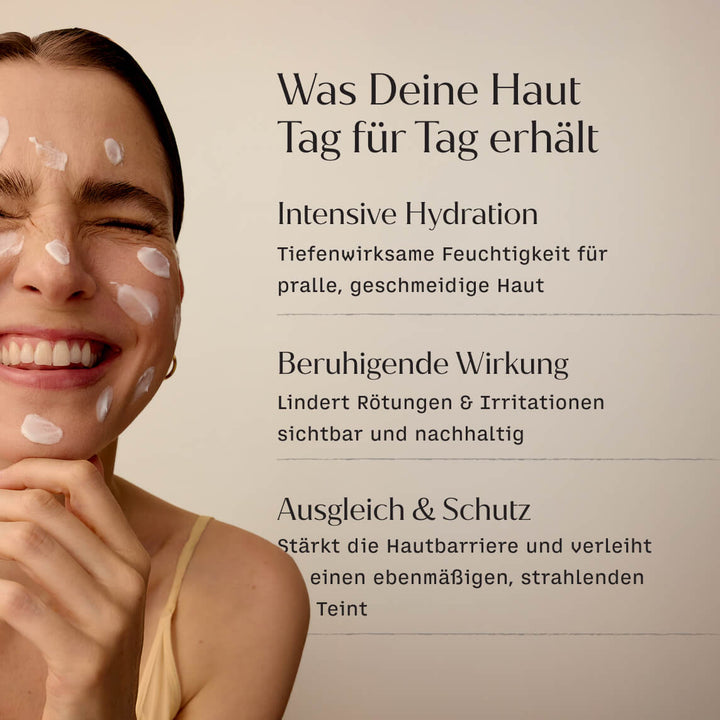 The Glow Gesichtscreme für beruhigte gepflegte Haut täglich