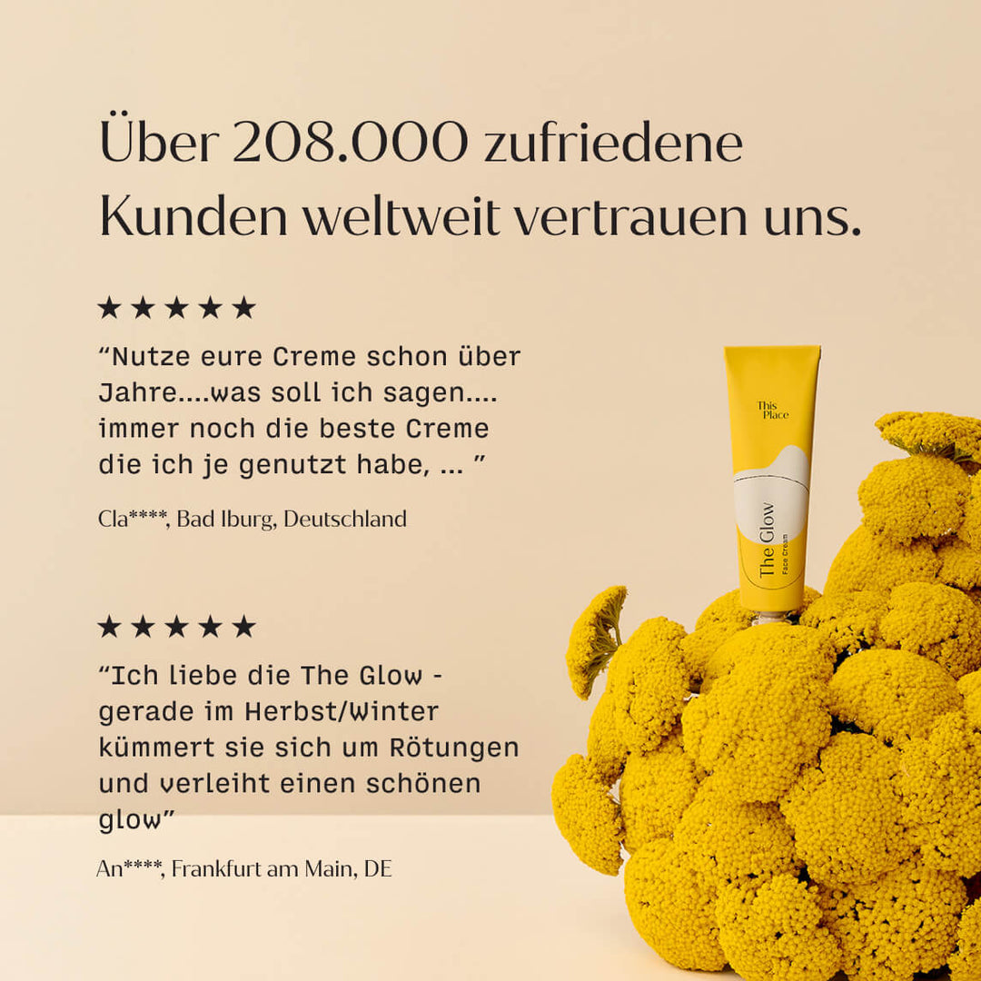 The Glow Gesichtscreme für beruhigte gepflegte Haut täglich