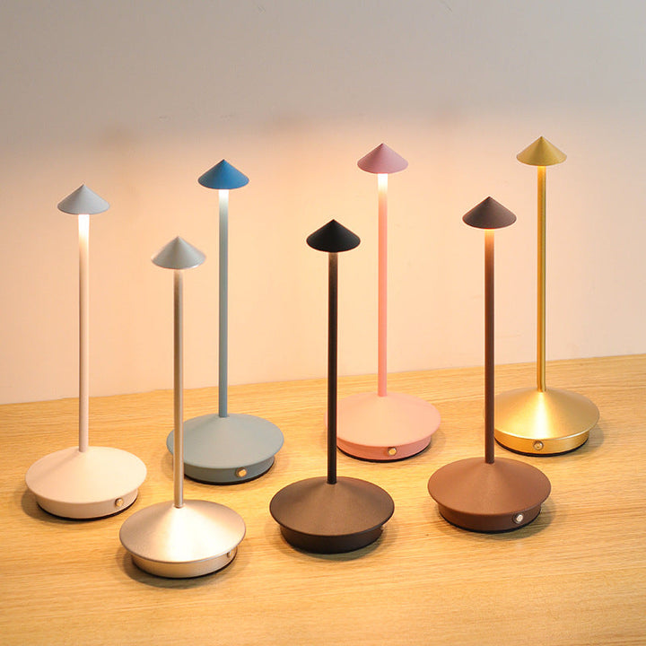 Tischleuchte mit Akku | Kabellose Tischlampe | Dimm­bare Lampe mit Touch | Lunelle