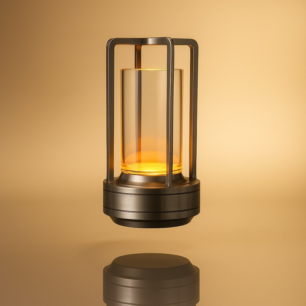 Tischleuchte mit Akku | Moderne LED Tischlampe | Laterne Lampe | NordicLicht