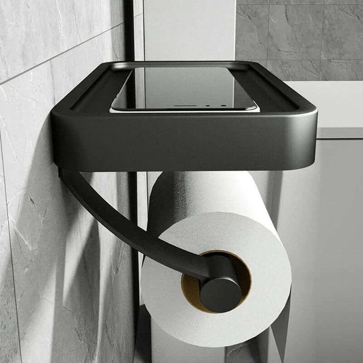 Toilettenpapierhalter aus Edelstahl | Klopapierhalter mit Stauraum | WC Rollenhalter | Rollix