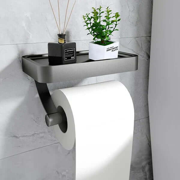 Toilettenpapierhalter aus Edelstahl | Klopapierhalter mit Stauraum | WC Rollenhalter | Rollix