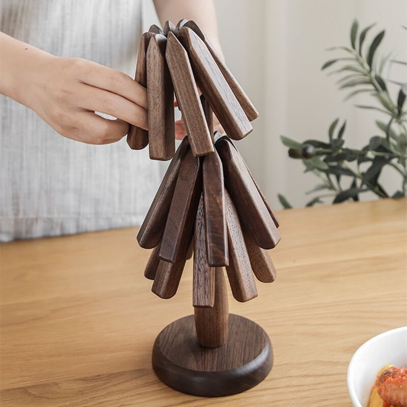Topfuntersetzer aus Holz | Tischuntersetzer mit modernem Design | HolzKunst (3 Stück)