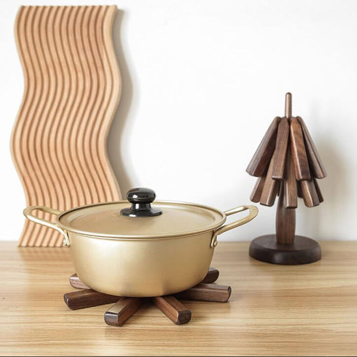 Topfuntersetzer aus Holz | Tischuntersetzer mit modernem Design | HolzKunst (3 Stück)