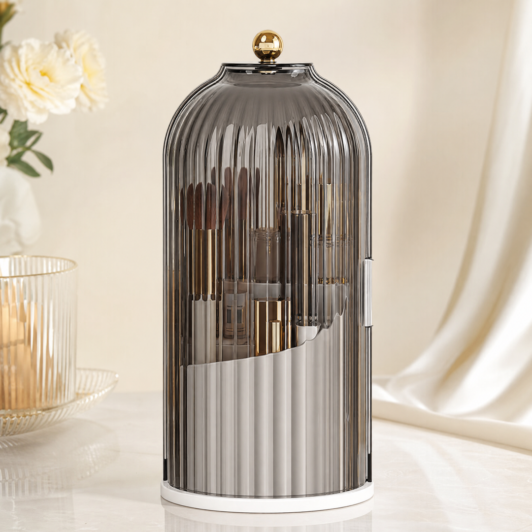 PinselGlanz™ Eleganter Make-up-Pinsel-Organizer mit Staubschutz