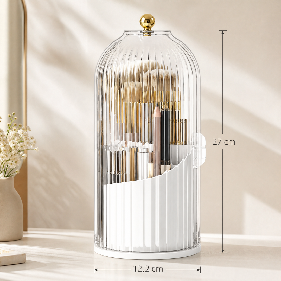 PinselGlanz™ Eleganter Make-up-Pinsel-Organizer mit Staubschutz