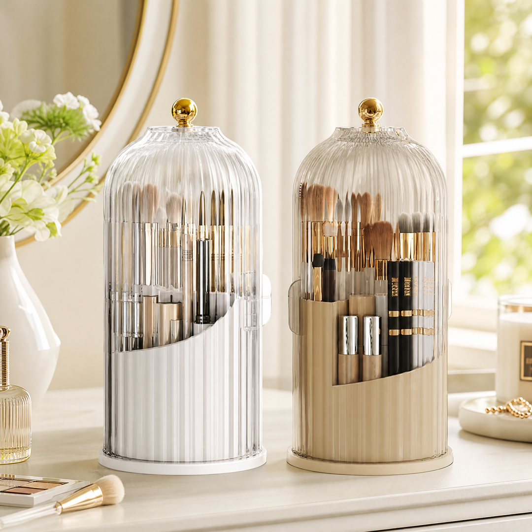 PinselGlanz™ Eleganter Make-up-Pinsel-Organizer mit Staubschutz