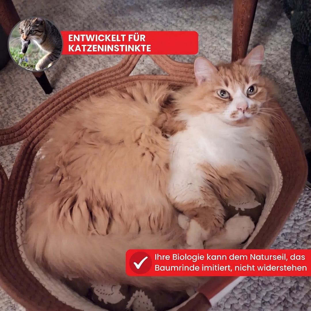KatzenNest™ Geflochtener Seilkorb für Katzen