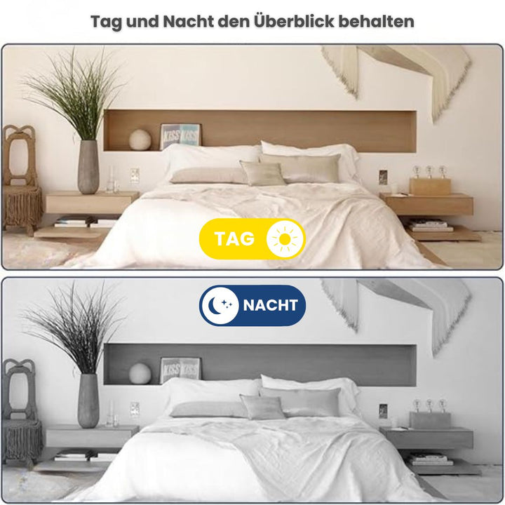 WLAN Überwachungskamera für außen und innen | Kabellose Mini Kamera mit Live Handyübertragung | SicherBlick