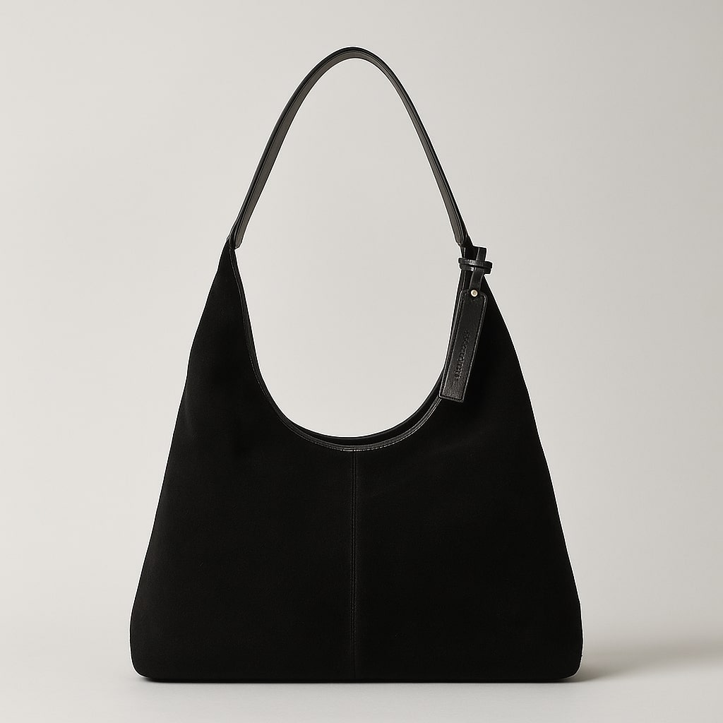 Umhängetasche für Damen | Schultertasche aus Wildleder | Vintage Tasche | Lederin