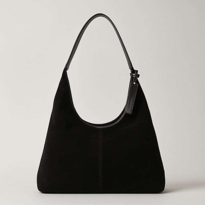 Umhängetasche für Damen | Schultertasche aus Wildleder | Vintage Tasche | Lederin