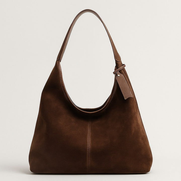 Umhängetasche für Damen | Schultertasche aus Wildleder | Vintage Tasche | Lederin