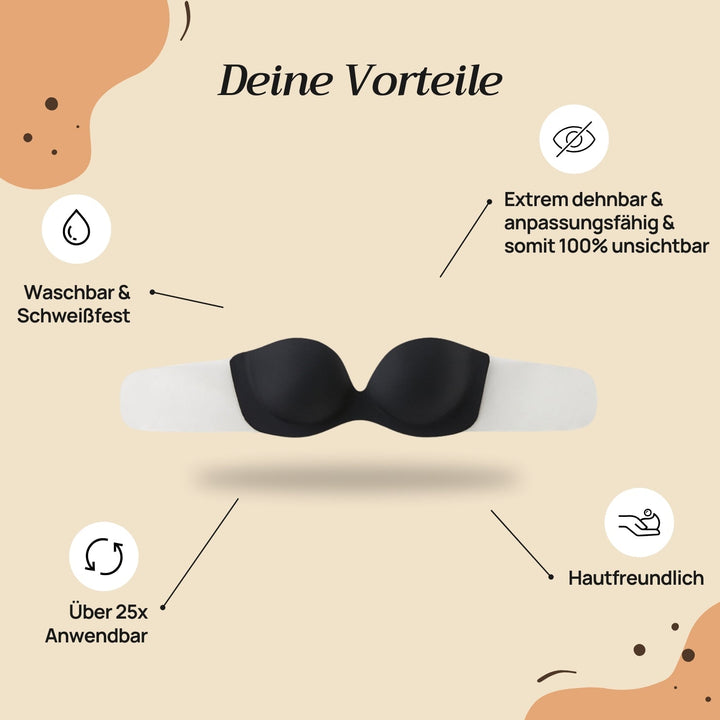 UnsichtForm™ Trägerloser Push-up-Klebe-BH