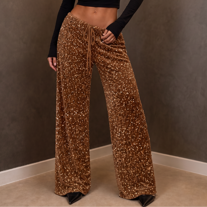 GlanzBein™ Weite Hose mit Pailletten